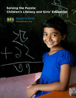 Solving the Puzzle: Children`s Literacy and Girls