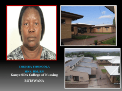 Kanye SDA College of Nursing BOTSWANA