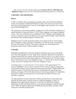 History and Geography - Highland County Chamber of Commerce