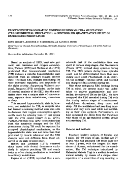 electroencephalographic findings during mantra meditation