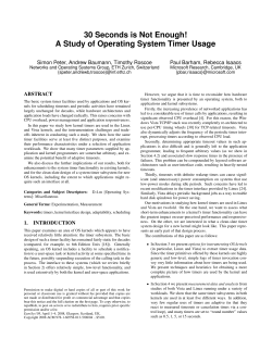 30 Seconds is Not Enough! A Study of Operating System Timer Usage