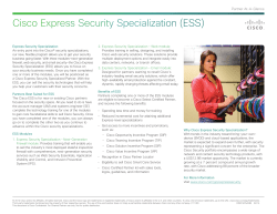 Cisco Express Security Specialization (ESS)