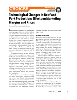Technological Changes in Beef and Pork Production