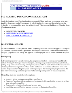 14.2 PARKING DESIGN CONSIDERATIONS
