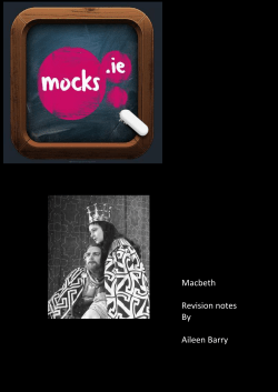 Macbeth Revision notes By Aileen Barry