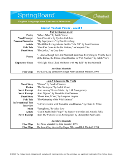 Unit 1: Changes in Me