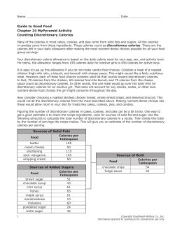 MyPyramid Activity Questions