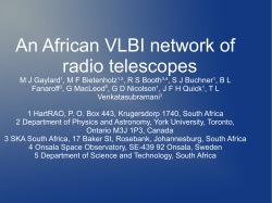 An African VLBI network of radio telescopes