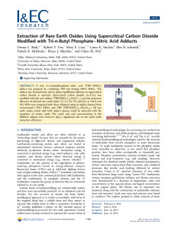 Extraction of Rare Earth Oxides Using Supercritical Carbon Dioxide