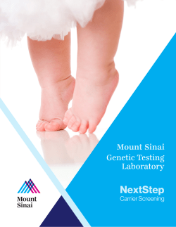 Provider brochure - NextStep Carrier Screening