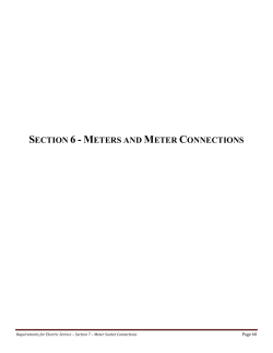 Section 6 Meters and Meter Connections