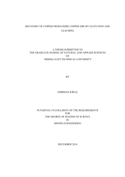 recovery of copper from oxide copper ore by flotation and