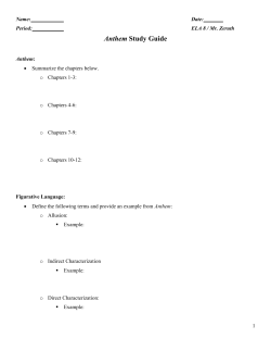 Anthem Study Guide