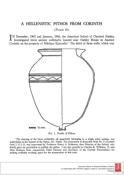 a hellenistic pithos from corinth - The American School of Classical