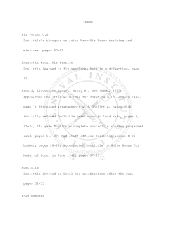 Index to Reminiscences of General James Doolittle, USAF (Ret.)