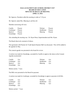 DALLAS ELEMENTARY SCHOOL DISTRICT #327 BOARD OF