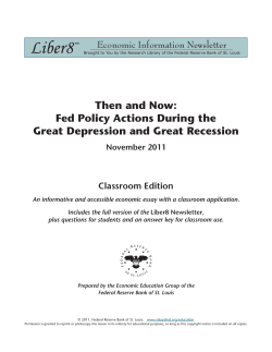 Then and Now: Fed Policy Actions During the Great Depression and