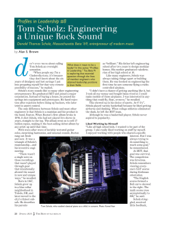 Tom Scholz: Engineering a Unique Rock Sound