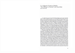 v. S. Naipaul`s Poetics of Reality "The Killings in Trinidad" and