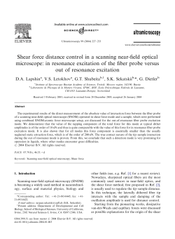 Shear force distance control in a scanning near-field