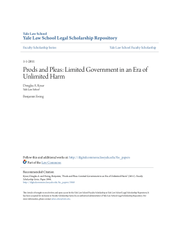 Prods and Pleas: Limited Government in an Era of Unlimited Harm