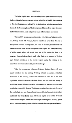 PREFACE The lndian English novel, which is an