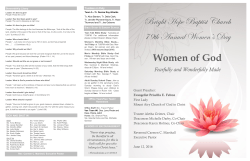 Bright Hope Baptist Church 79th Annual Women`s Day Women of God