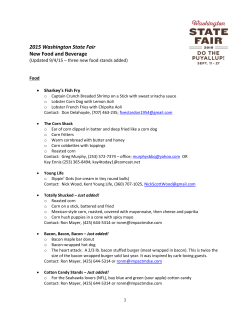 2015 Washington State Fair New Food and Beverage