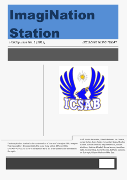 Holiday Nov/ Dec 2013 Issue - Imagine School at Broward!