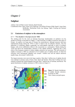 Chapter 2 Sulphur