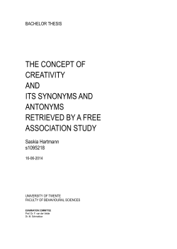 the concept of creativity and its synonyms