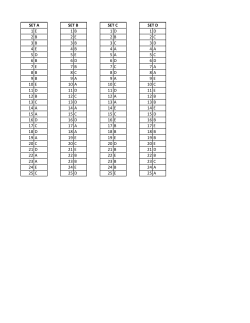 1E 1B 1D 1D 2B 2E 2B 2C 3B 3B 3C 3D 4E 4B 4A 4A 5D 5E