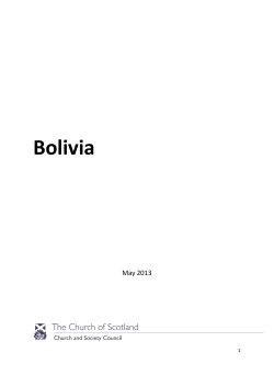Bolivia - The Church of Scotland