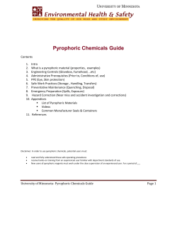 Pyrophoric Chemicals Guide