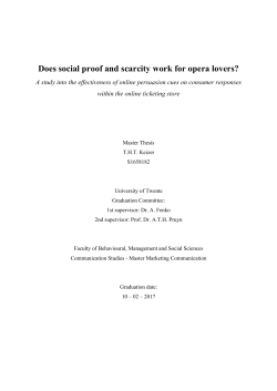 Does social proof and scarcity work for opera lovers?