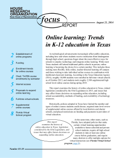 Online Learning: Trends In K-12 Education In Texas