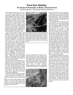 Pond Dam Stability - Oklahoma Department of Wildlife Conservation