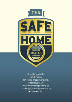 safe home book - RK Home Inspections