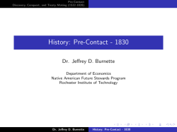 History: Pre-Contact - 1830 - RIT - People
