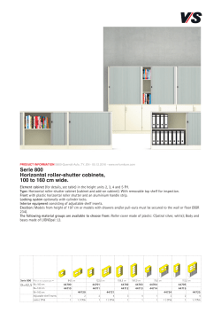 Serie 800 Horizontal roller-shutter cabinets, 100 to 160 cm wide.