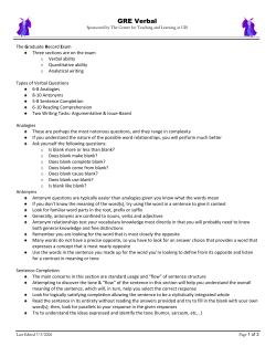 GRE Verbal