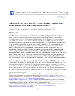 here - Institute for Science and International Security