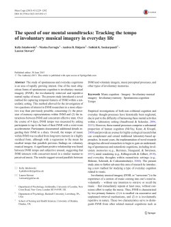 The speed of our mental soundtracks: Tracking the tempo of