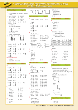 A COMPLETE NUMERACY PROGRAMME FOR