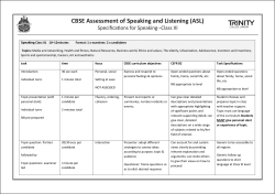 CBSE Assessment of Speaking and Listening (ASL)