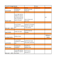 French II Assignments Midterm Exam
