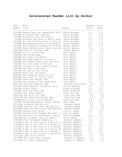 Accelerated Reader List by Author