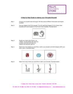 A Step by Step Guide to making your Chrysalis Bracelet