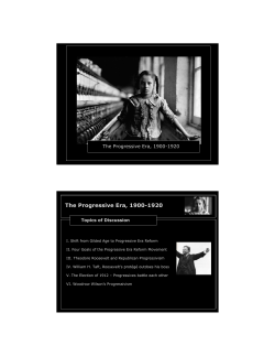 The Progressive Era, 1900-1920