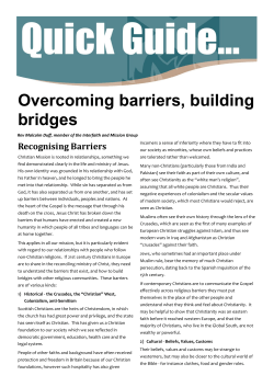 Overcoming barriers, building bridges